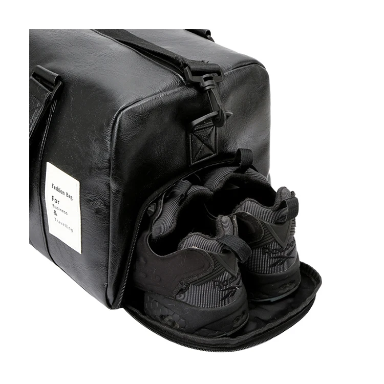 Unisex Fashion Duffle Bags Waterproof PU Luggage Travel Bags with Zipper Closure Portable Large Capacity Weekend Bag