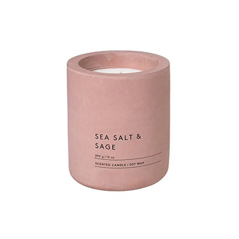 Wholesale Mini Matte Custom Printed Cylinder Concrete Candle Jar