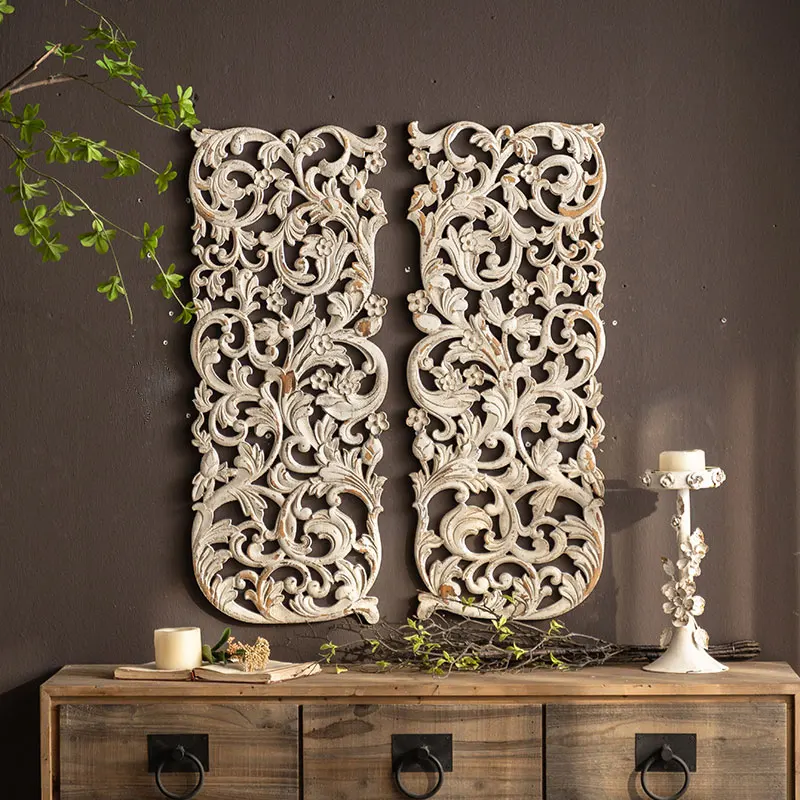 Rustic Handmade Wall Decor Panel Irregular Wood Frame Home Decor Wood