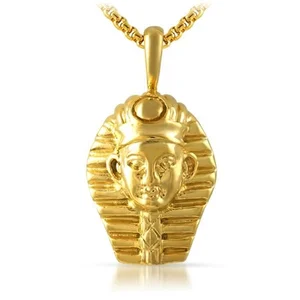 Custom 18K Gold Egyptian Pharaoh's Pendant,Egyptian Style Pendant,gold Plated Egyptian Pendant