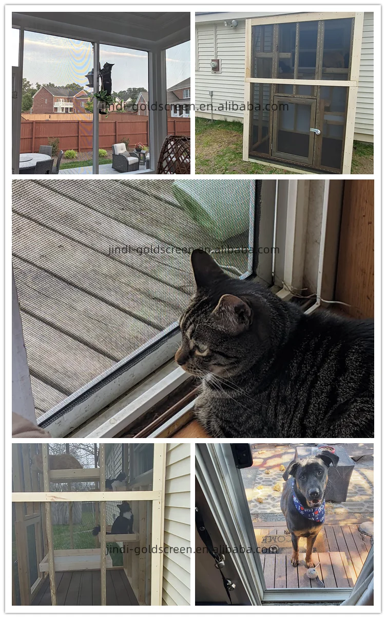 Jindi 15x10 / 14x10 Mesh Polyester Pet Fiber Window Screen Pet Screen