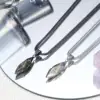 Steel color single pendant without chain