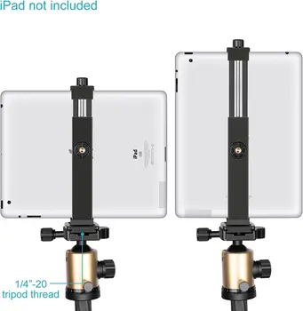 Neewer for iPad Tablet Tripod Mount Adapter Holder 16-23.5 Centimeters Adjustable Clamp for iPad detail image