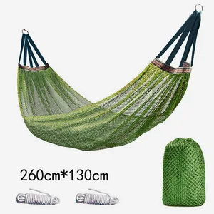 Trending 2026 Wholesale Supplies Lightweight  260cm Mesh Outdoor Hammock Swing Camping Tourism