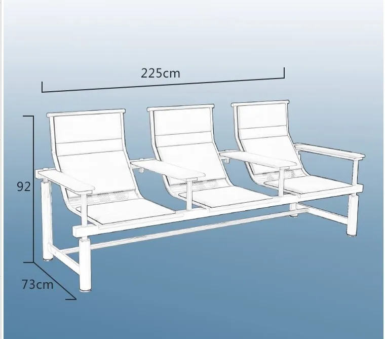 NEWOUYA Half Lying Infusion Portable Hospital Recliner Chair Bed, Hospital Equipment Height Adjustable