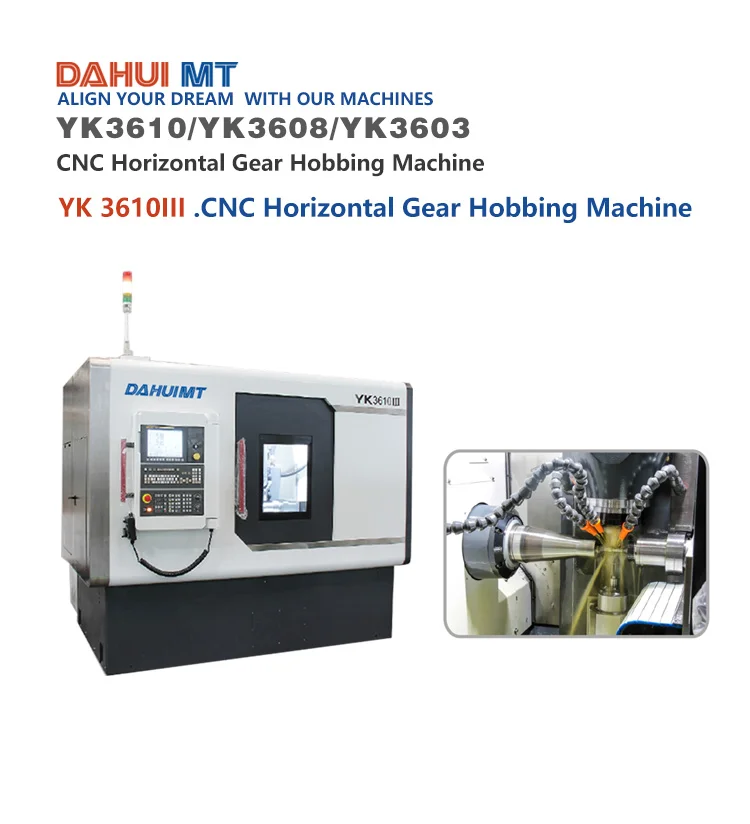 Yk3608 High Efficiency Horizontal Cnc Gear Hobbing Machine For Sale
