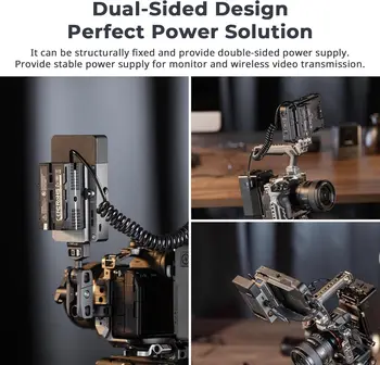 For SmallRig D-Tap to Dual-Sided NP-F Dummy Battery with USB-C DC Port LED Display Monitor Wireless Video Transmitters detail image