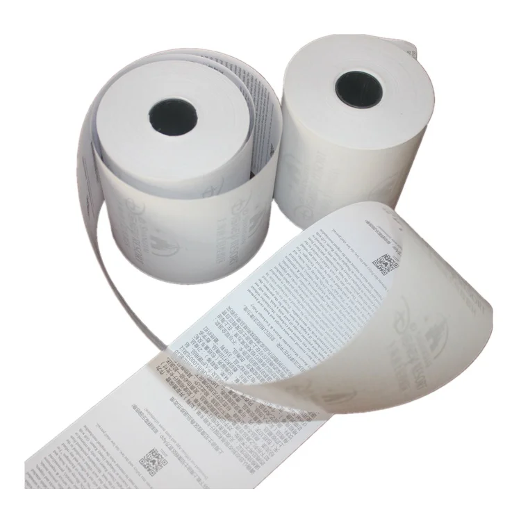 Custom Printed thermal heat transfer paper thermal cashier paper jumbo rolls