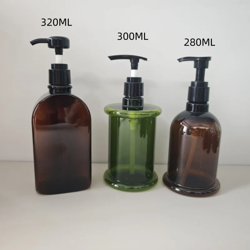 Custom Luxury 300ml 400ML 500ml PET Plastic Pump Bottle Shampoo Shower Gel Body Wash Bottle for Hotel Packaging