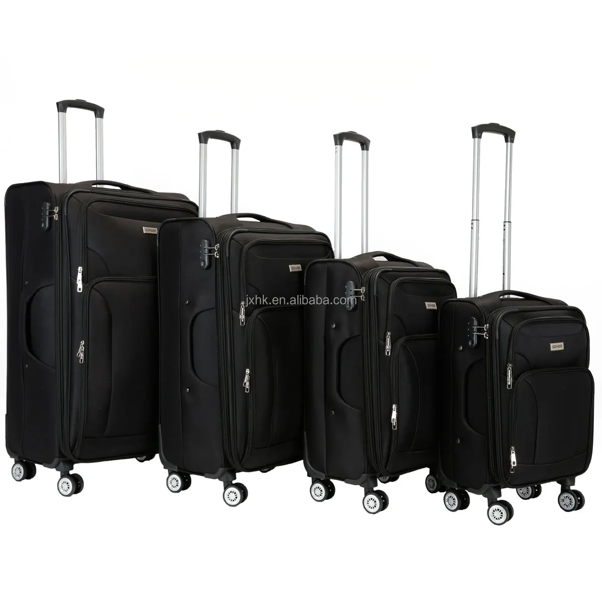 Travel Quarters Luggage 4pcs Side EVA Soft Trolley Luggage Set