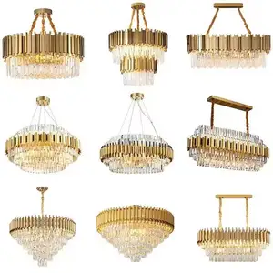 Post-Modern K9 Crystal Chandelier Light Luxury Multi-Layer for Large Villa Hotel Lobby Restaurant Custom Made for Living Room