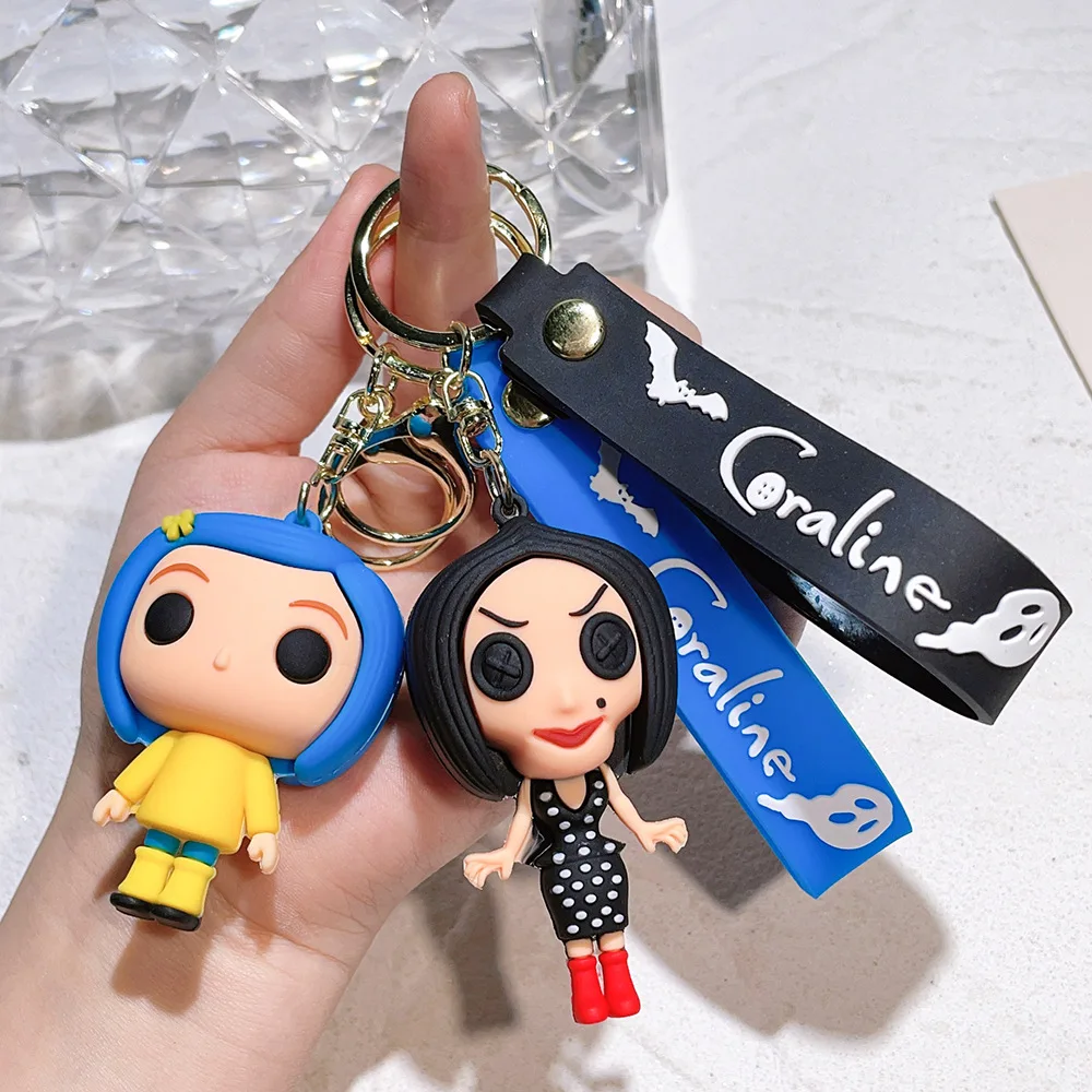 6 Designs New Coraline & The Secret Door Anime Pvc Figure Keychain ...