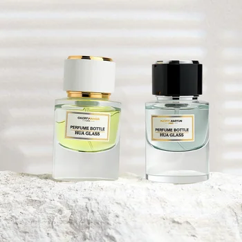30ml Luxury Perfume Bottle Empty Perfume Glass Bottle Cylinder Crimp Perfume Bottle with Plastic Cap and Box Packaging
