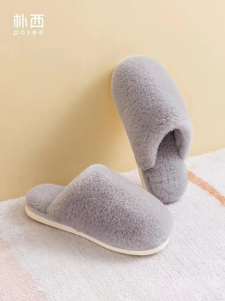 Фабричные OEM осенние и зимние модные пушистые тапочки, плюшевые домашние комнатные тапочки из хлопка в 100% с тканью fttoor для женщин