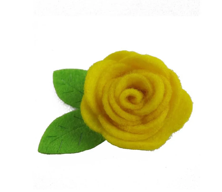 Wholesale Felt Applique Kits Flower Felt rose flowers From m