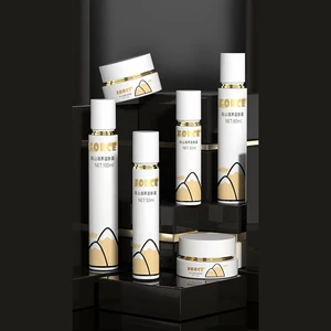 Latest Korean Design Glass Pump Bottles 30g 50g 30ml 50ml 80ml 100ml Unique Slender round Shape Latest Style