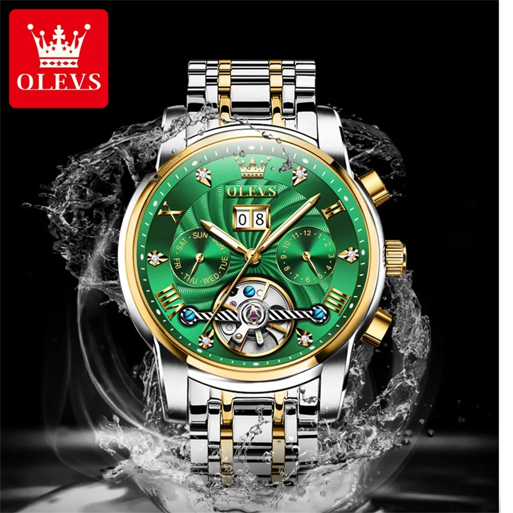 Men Hand Watch Olevs 6617 Automatic Mechanical Montre Homme Watch Fashion  Business Relogio Masculino Wrist Mechanical Watch