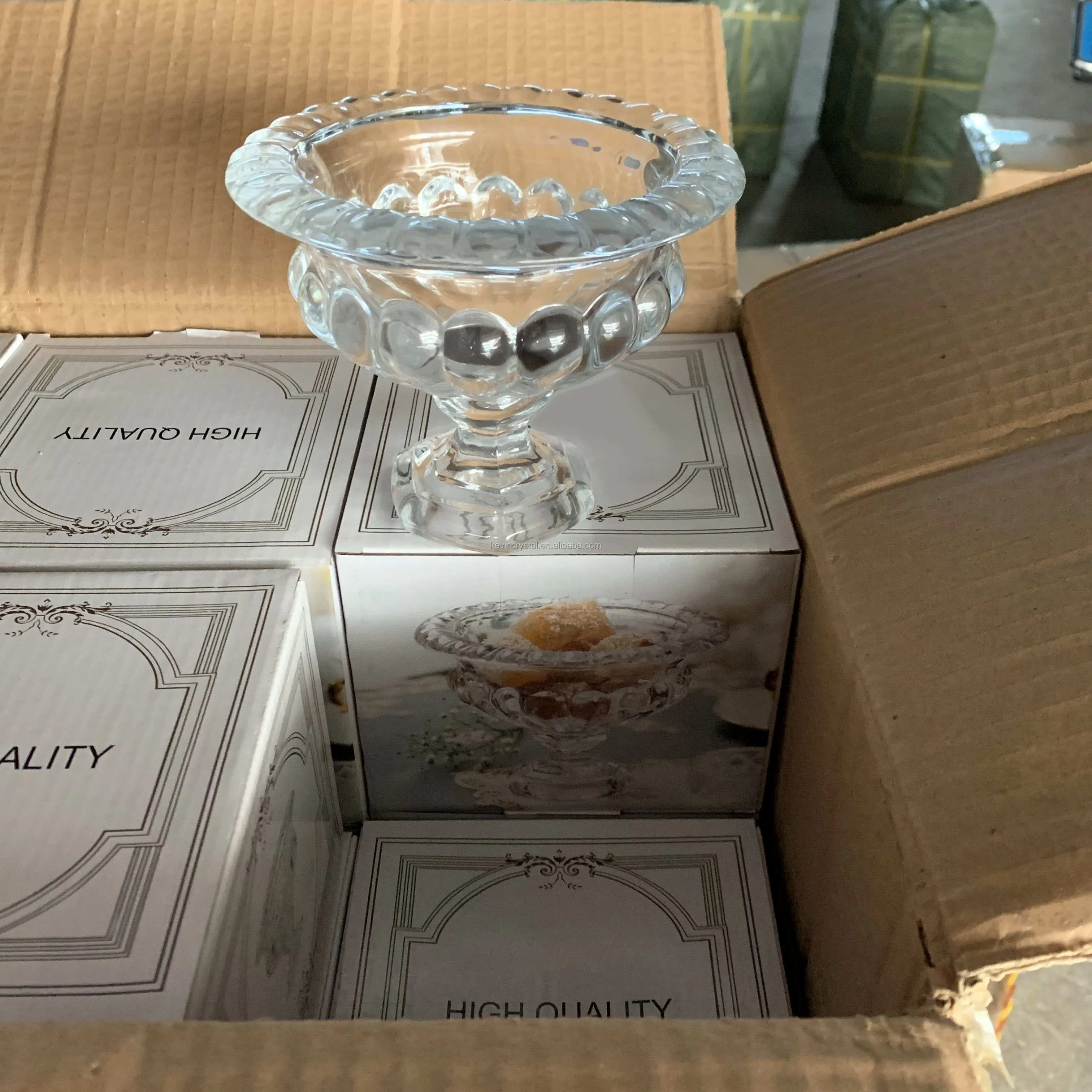 Gold Luxury Crystal Glass Vase For Event Hotel Home Tabletop Flower