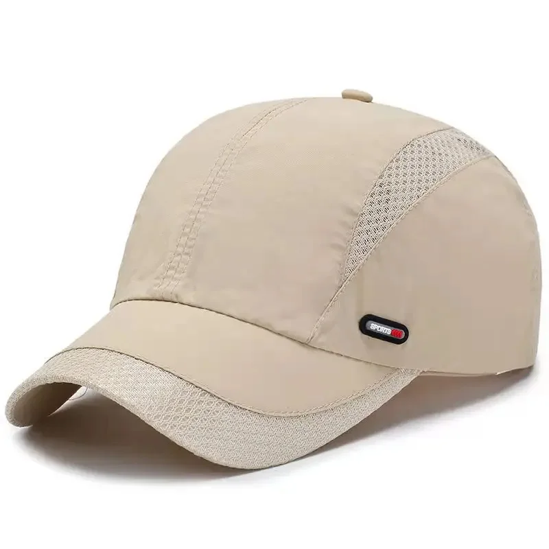 Outdoor spring summer solid color lightweight mesh breathable sports golf baseball cap for men and women 6