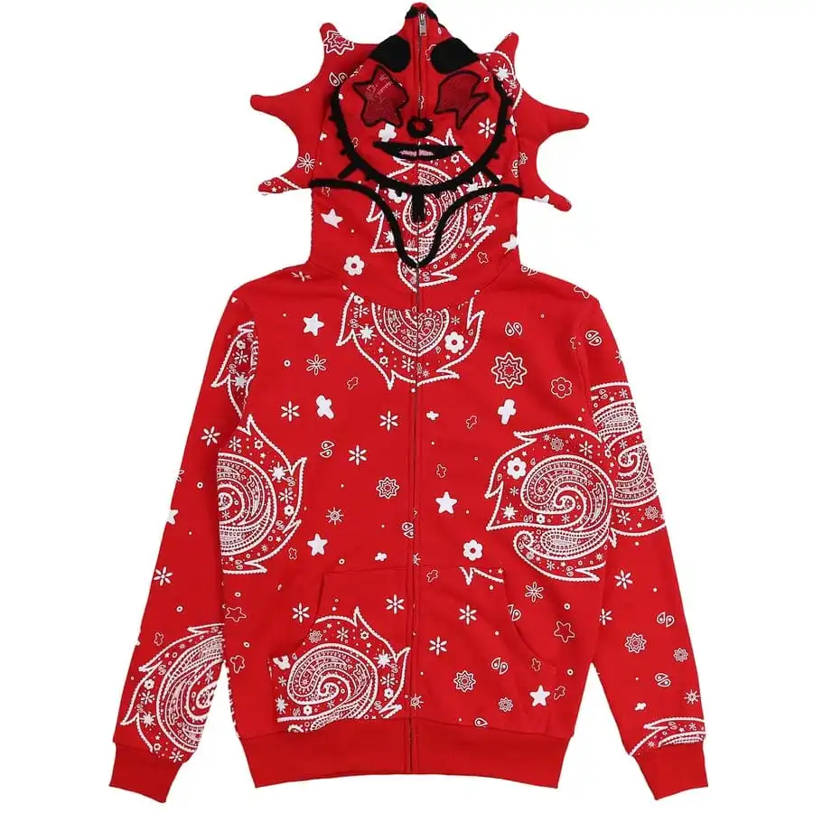 DCY Y2K Unisex Men Solid Hoodie Streetwear Custom Full Zip up Patch Embroidery S