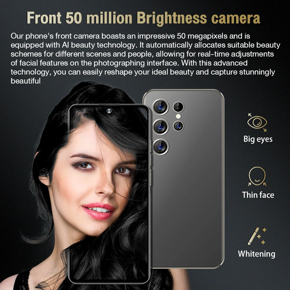 Latest Global Version Smartphone S25 Ultra+ Fold Design Phone High Refresh Rate Screen GPS Spotify 5g LTE Cell Mobile Phone