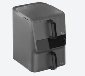 Hot-Selling New 10L Double Pot Air Fryer Household Stainless Steel Square Digital Control Oil-Free