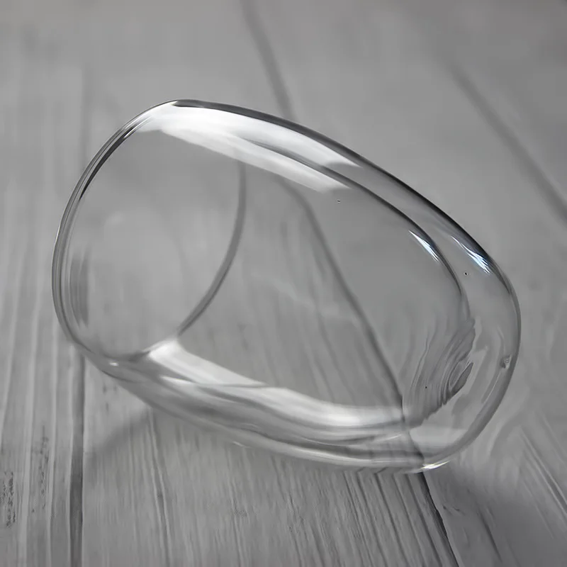 Hot Sale Custom 250ml 350ml 450ml Transparent High Borosilicate Double Wall  Glass Coffee Cup with Lid