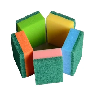Daily Popular Kitchen Household Cleaning Sponge with Scouring Pad Customize Color Wholesale Price Sponge for Washing