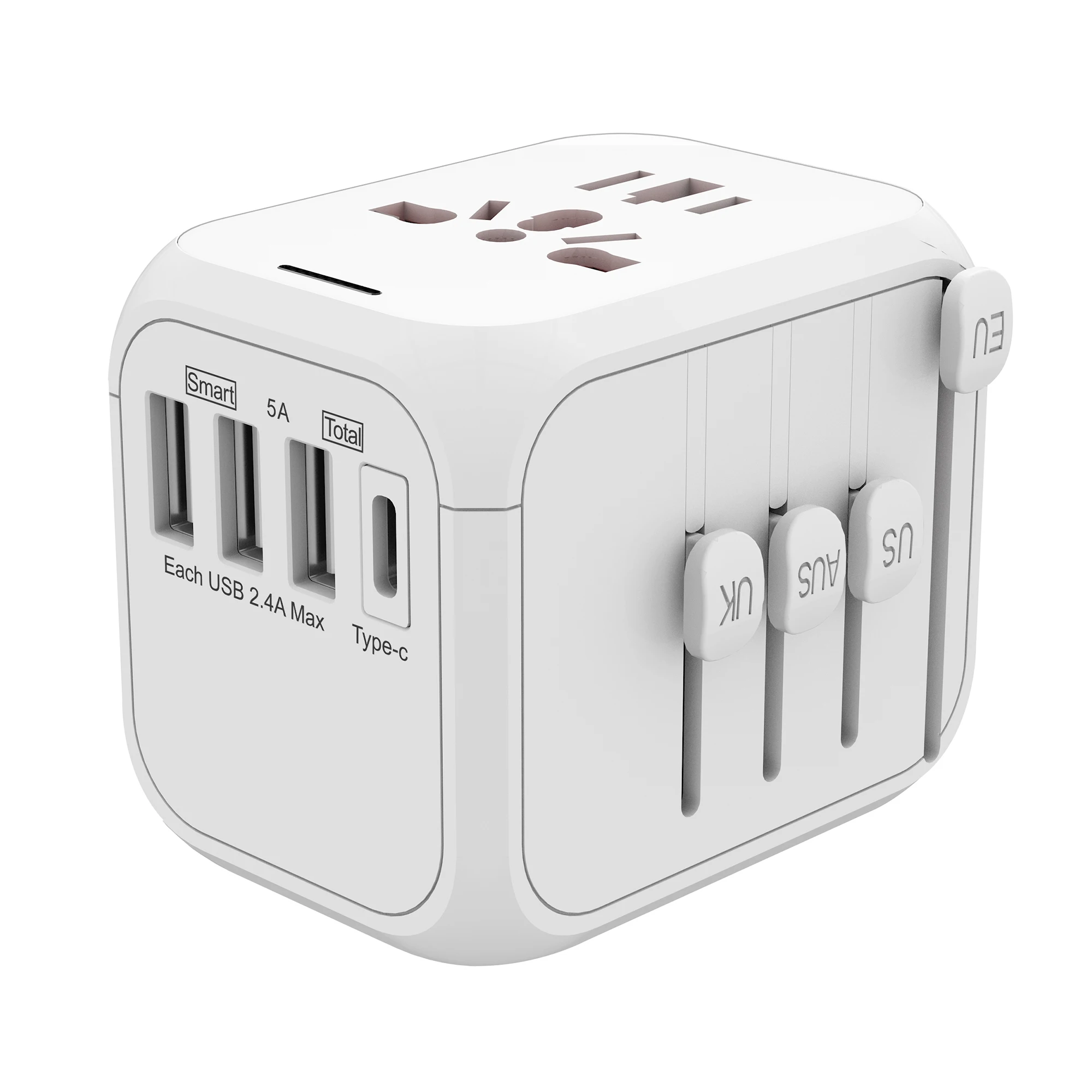 Mobile phone accessories multi-nation travel power adapter world universal travel adaptor with 4 USB charger For EU UK US AUS