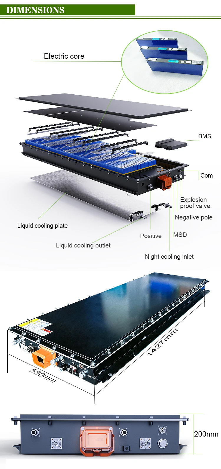 CTS 600V/400V/300v/144V/96V  Lifepo4 Battery pack for Bus/truck/EV supplier