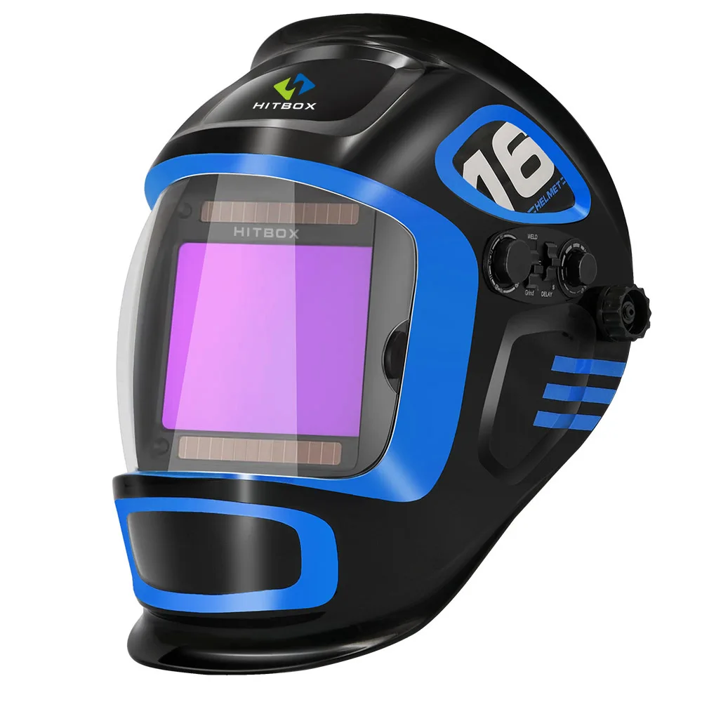 HITBOX LY800F Extra Large View Solar Welding Helmet Auto Darkening Welding Helmet Can Get Some Welding Gifts