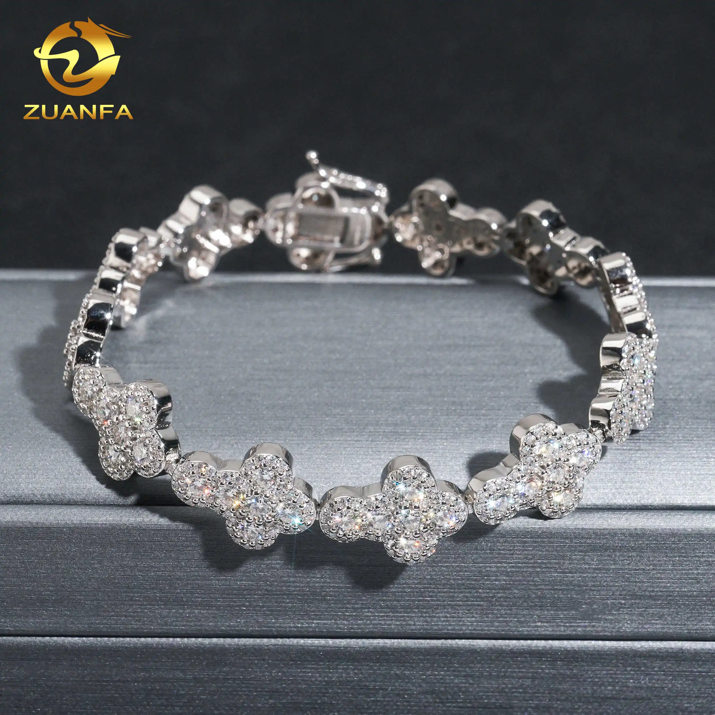 Gra Certified Moissanite Diamond Tennis Bracelet In 925 Silver_voghion.com