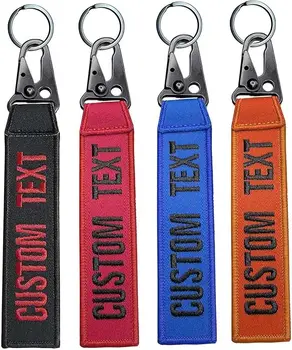 BSBH Custom Logo Polyester Lanyard Durable Wristlet Strap Heavy for Safety Buckle Eagle Keychain Phone Ring Short Lanyards