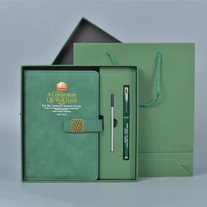 Best-Selling Premium Leather-Cover A5 Notebook Set  High-End Texture for Business Gifts, Business Meetings & Interpretation