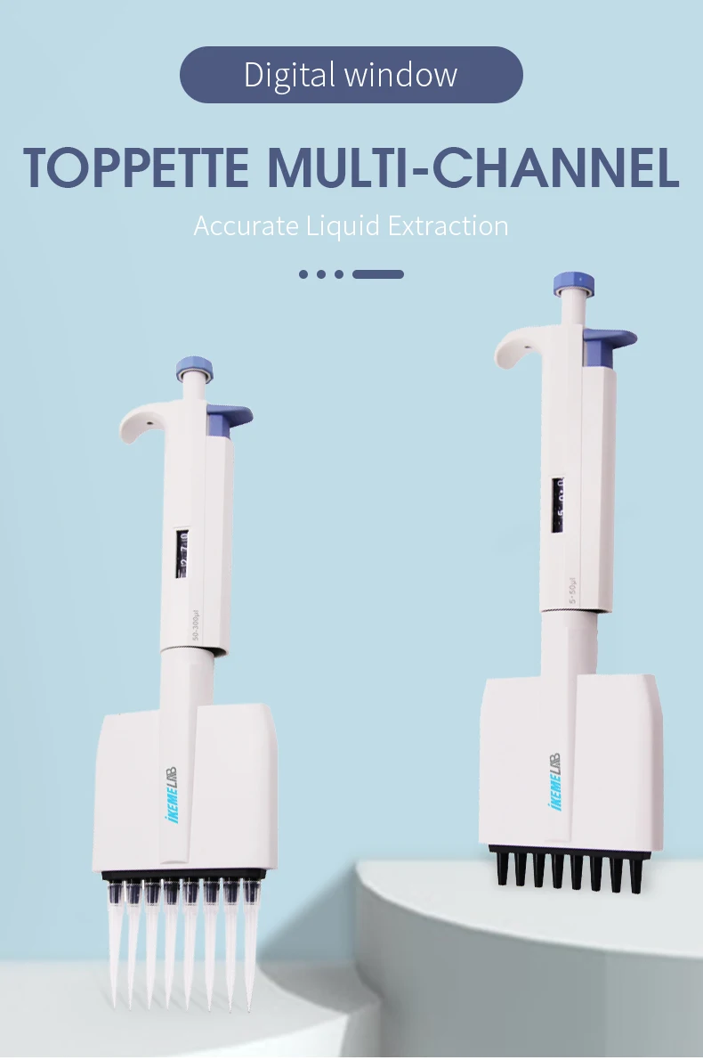 IKEME Lab Adjustable Volume Micropipette Set Multichannel Micro Pipette