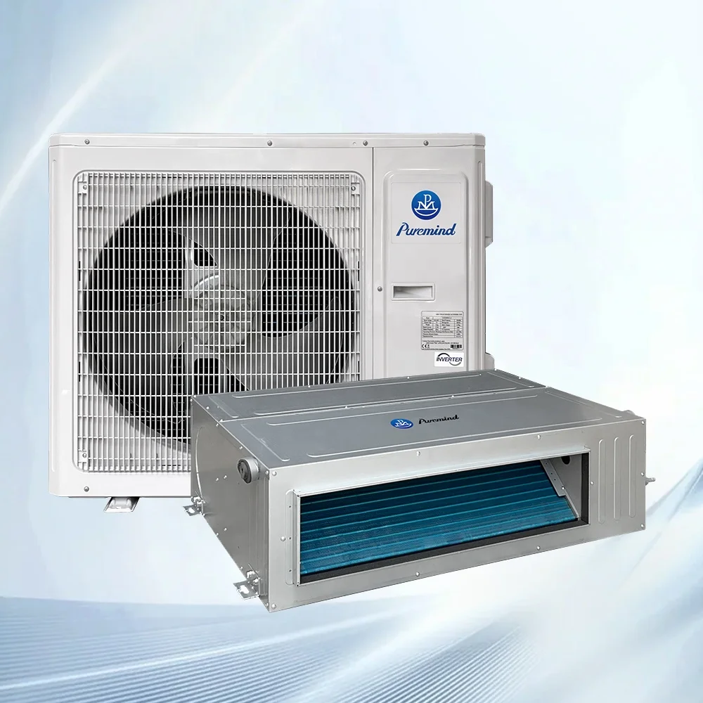 Puremind 12000 18000 24000 36000 60000Btu Concealed Ducted Air Condition  Cooling Inverter Ceiling Duct Split Air Conditioner