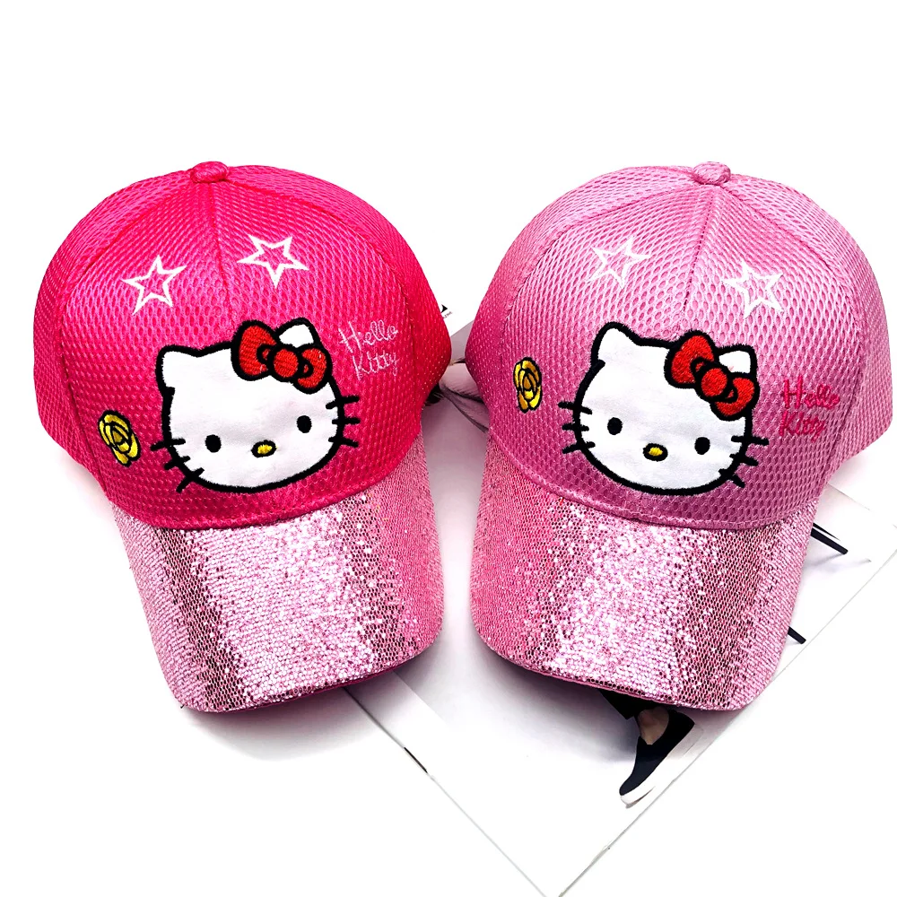 Hello Kt Cute Girls Rose Red Hats Hot Pink Beanie Hat Girls Fashion ...