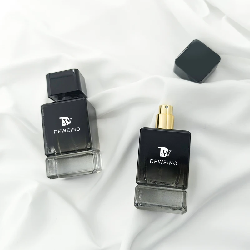 Luxury Customized Black Square Perfume Bottle 50ML - Eco-Friendly Glass ...