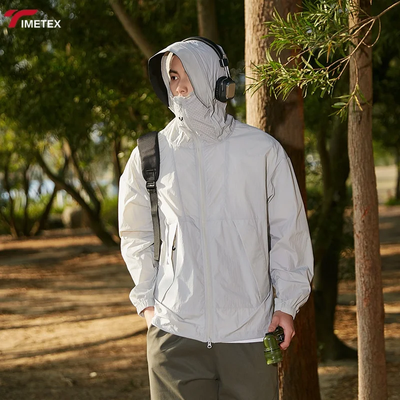 TIMETEX High Quality Men's Summer Light Jacket for Outdoor Sports Sunscreen Clothing with Customized Logo Group Activities