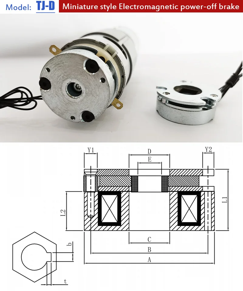 Electromagnetic Power Off Brake Micro 24V Miniature In Stock Factory Supply supplier