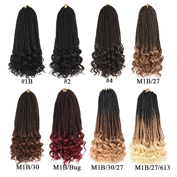 Tomo Synthetic Crochet Hair Box Braids 22roots Colored Braiding