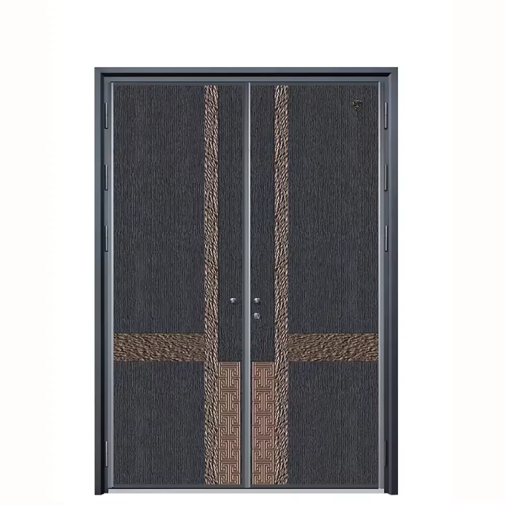 High Quality Main Gate Front Security Aluminum Door Villa Front Metal Modern Exterior Security Metal Doors For house