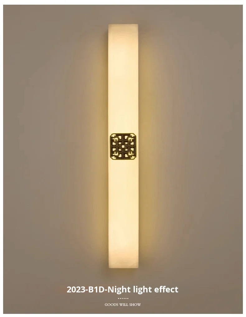 product new chinese style long strip led wall lamp aluminum 3000k warm modern living room background decoration slot inlaid high end-18