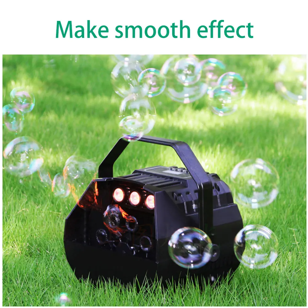 Rgb Led Professional Automatic Black Bubble Machine With Remote