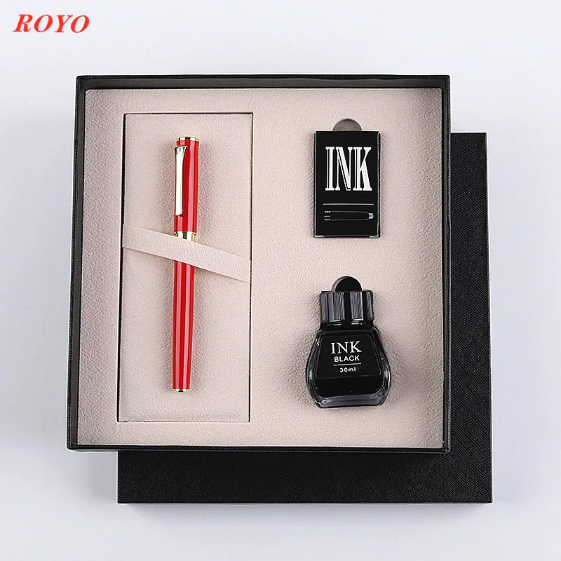 2022 NEW Fountain Pen with Ink Set Luxury Executive Metal Pen with Gift Box and Tote Best Small Gift for Business Wedding