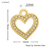 Amuleto de corazón abierto pavé de 15 mm