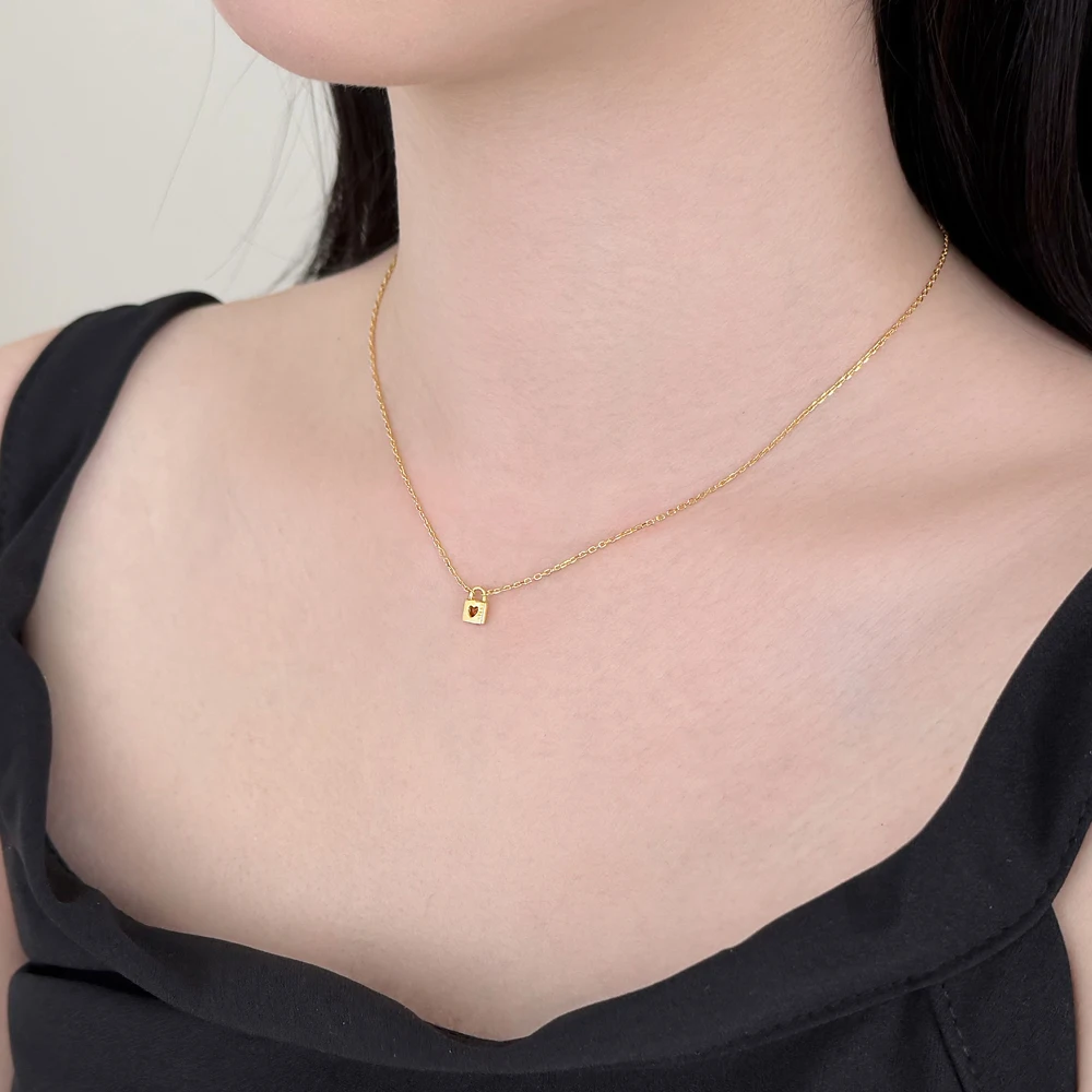 KAKODIY Fashion Simple Design Rhodium 18K Gold Plated 925 Sterling Silver Chain 5A Cubic Zirconia Pendant Heart Shape Pendant Necklace detail 6
