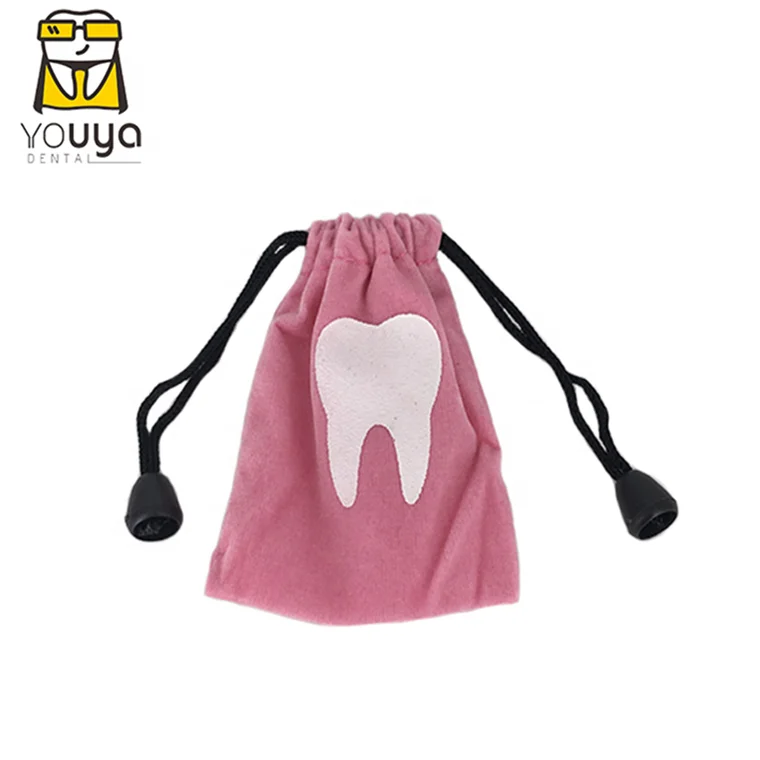 
Рекламный Пользовательский логотип зуб Фея сумка бархатная сумка с шнурком 