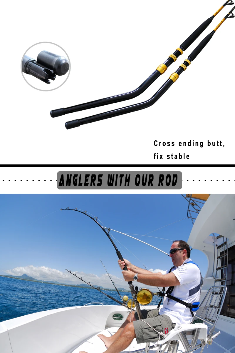 1.83m/1.98m 80-130lb Big Game Seawater Trolling Rod - Heavy Duty