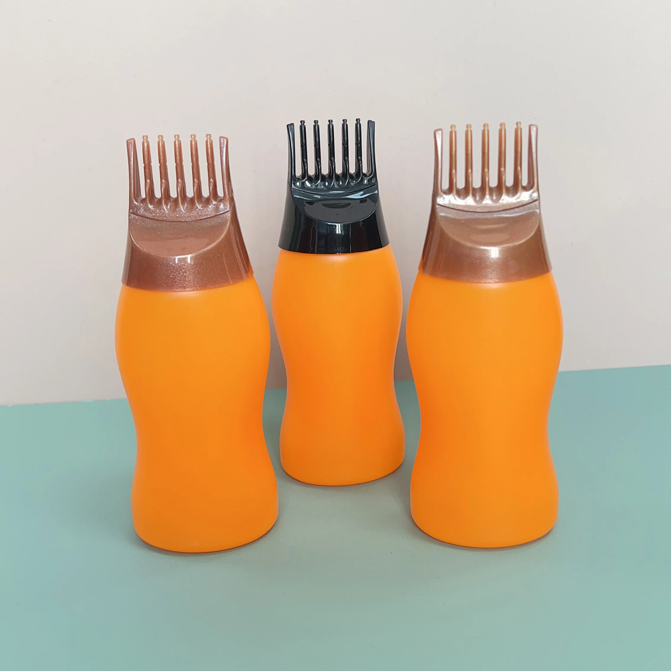 Factory Direct 170ml 180ml 240ml 300ml Hdpe Hair Essential Oil Comb Bottle With Comb
